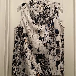 Cooper & Ella size L shell blouse mandarin collar